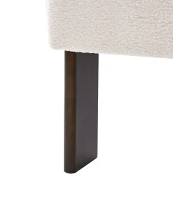 Poltrona ILBRO Bouclé Bianco sporco/Marrone scuro