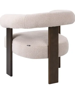 Poltrona ILBRO Bouclé Marrone scuro/Beige