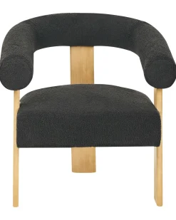 Poltrona ILBRO Bouclé Nero/Marrone chiaro