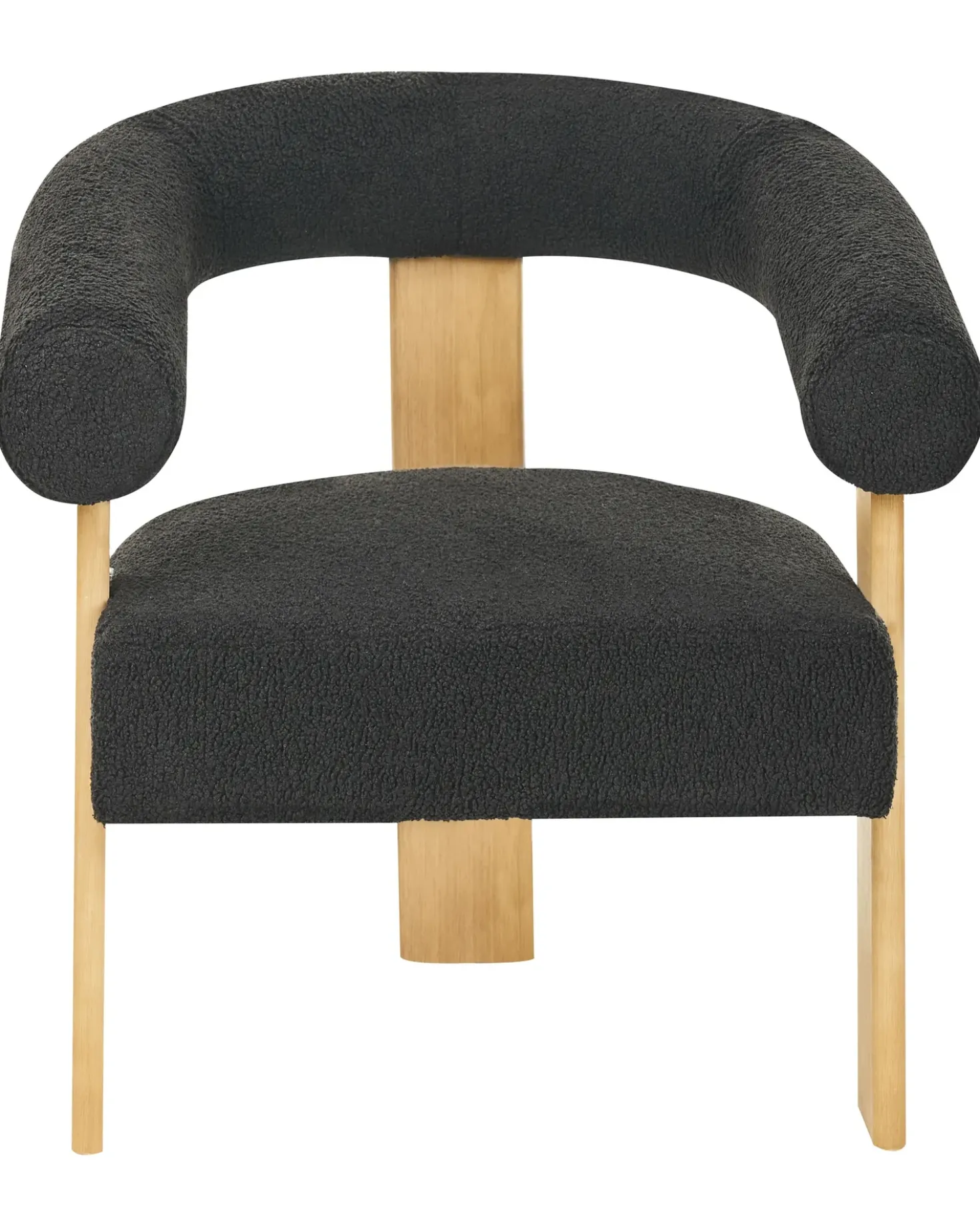 Poltrona ILBRO Bouclé Nero/Marrone chiaro
