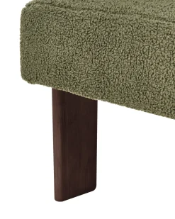 Poltrona ILBRO Bouclé Verde/Marrone scuro