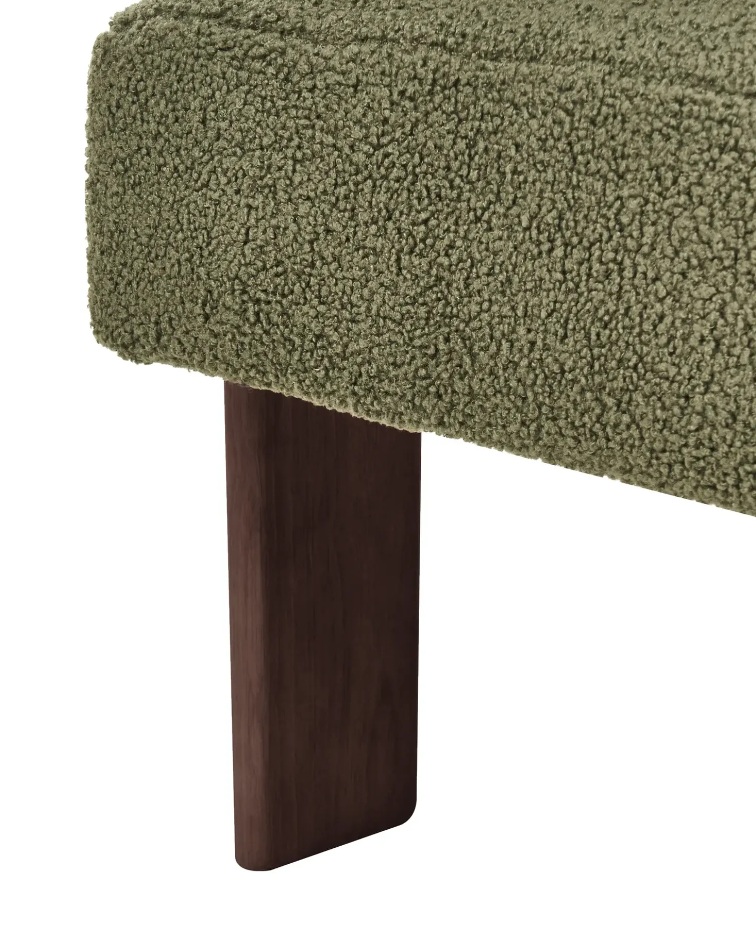 Poltrona ILBRO Bouclé Verde/Marrone scuro