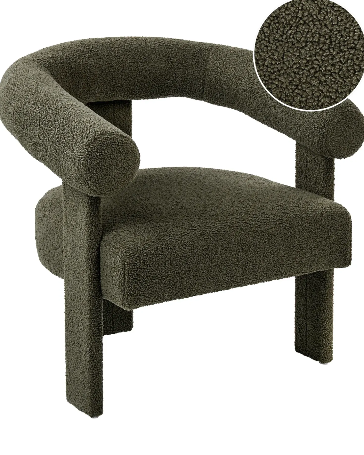 Poltrona ILBRO Bouclé Verde scuro