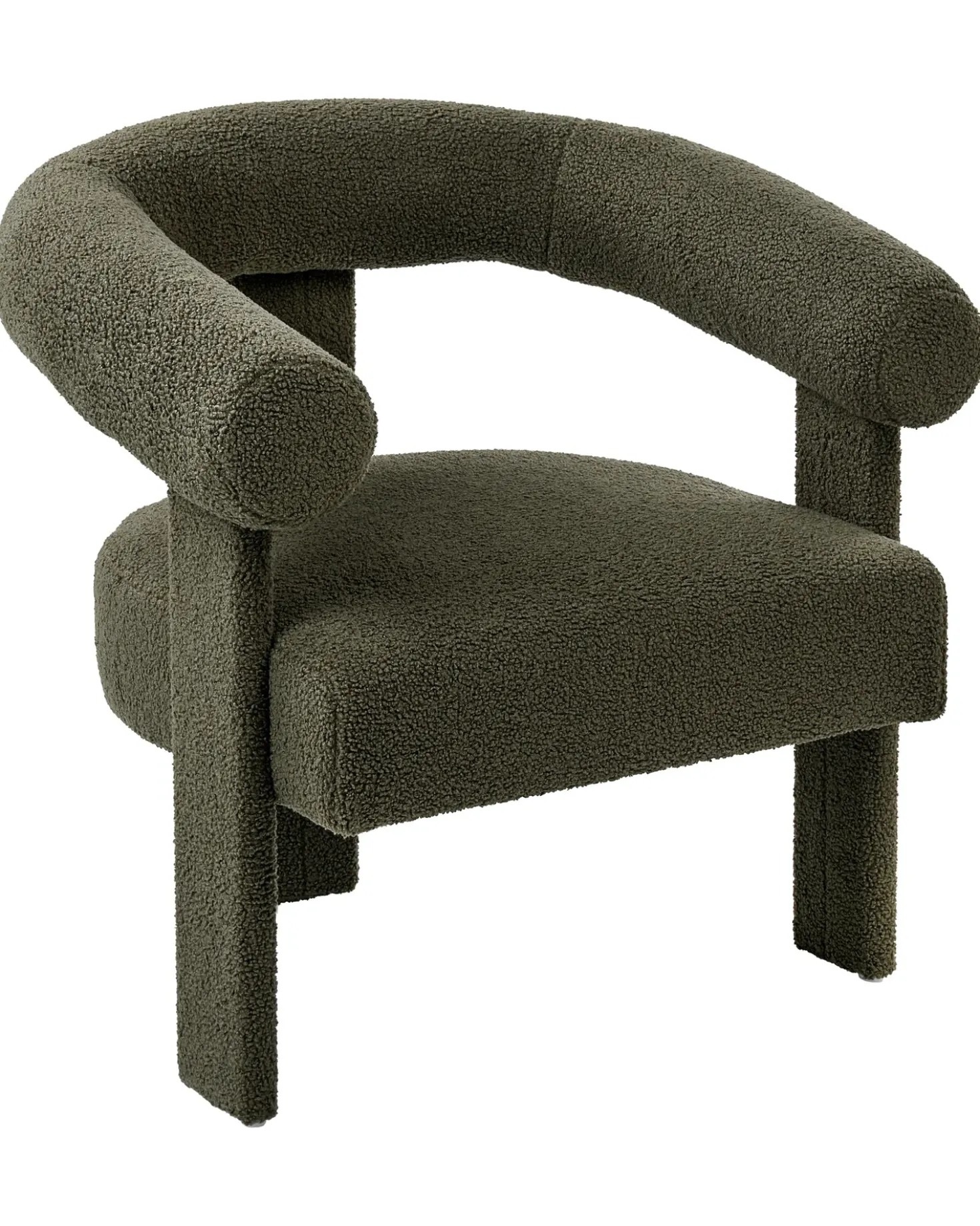 Poltrona ILBRO Bouclé Verde scuro