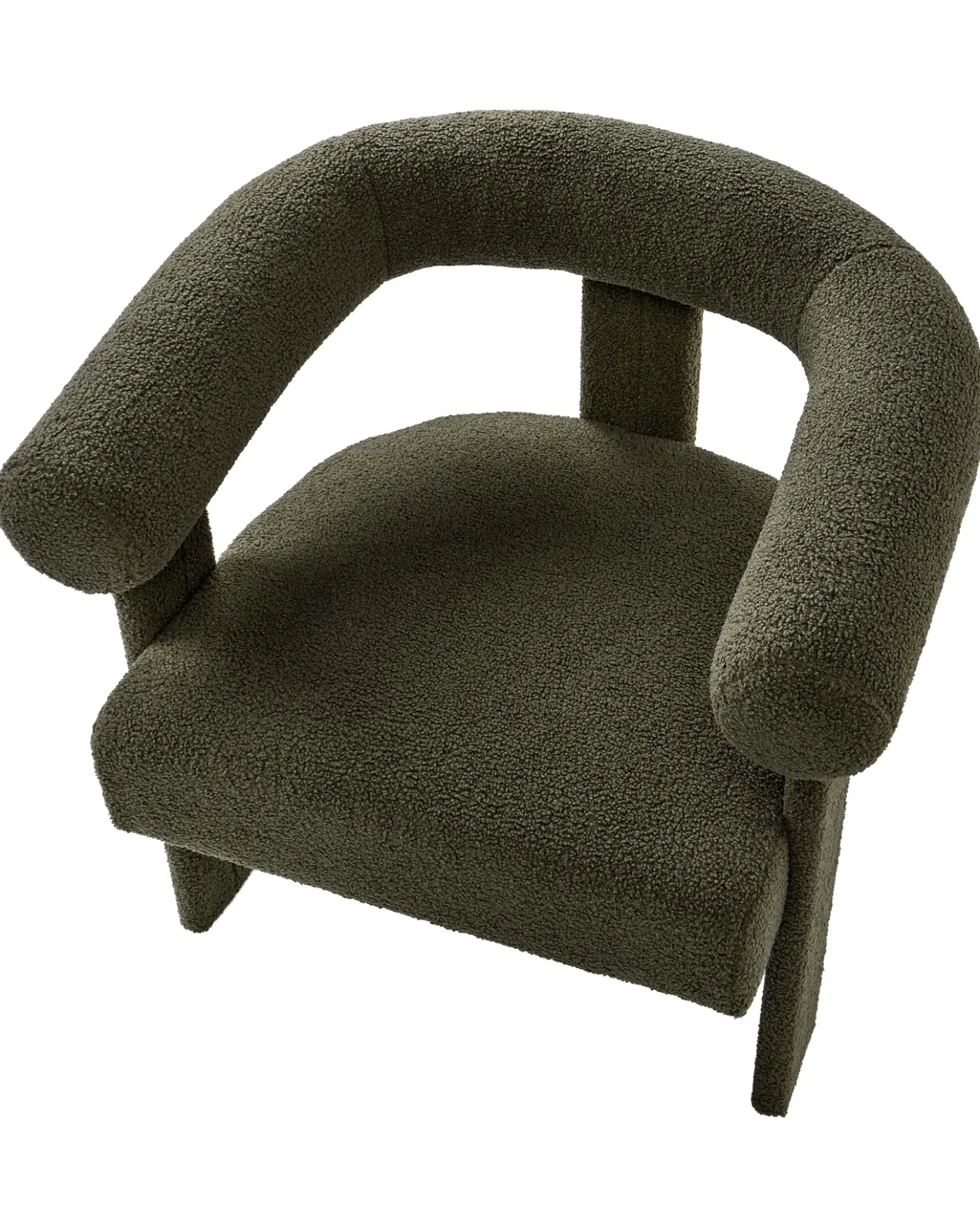 Poltrona ILBRO Bouclé Verde scuro