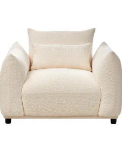 Poltrona JAMSA Bouclé Bianco sporco