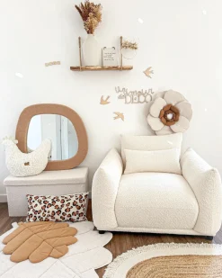 Poltrona JAMSA Bouclé Bianco sporco