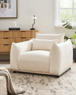 Poltrona JAMSA Bouclé Bianco sporco