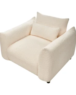 Poltrona JAMSA Bouclé Bianco sporco