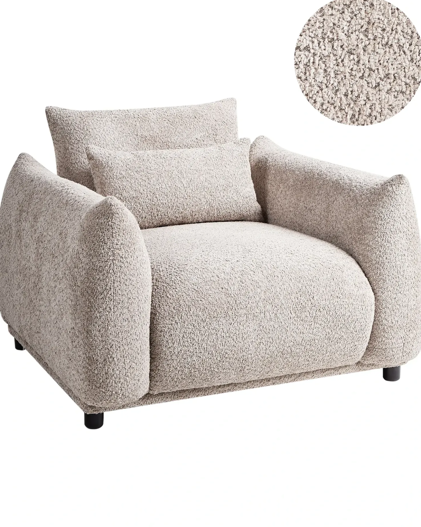 Poltrona JAMSA Bouclé Tortora