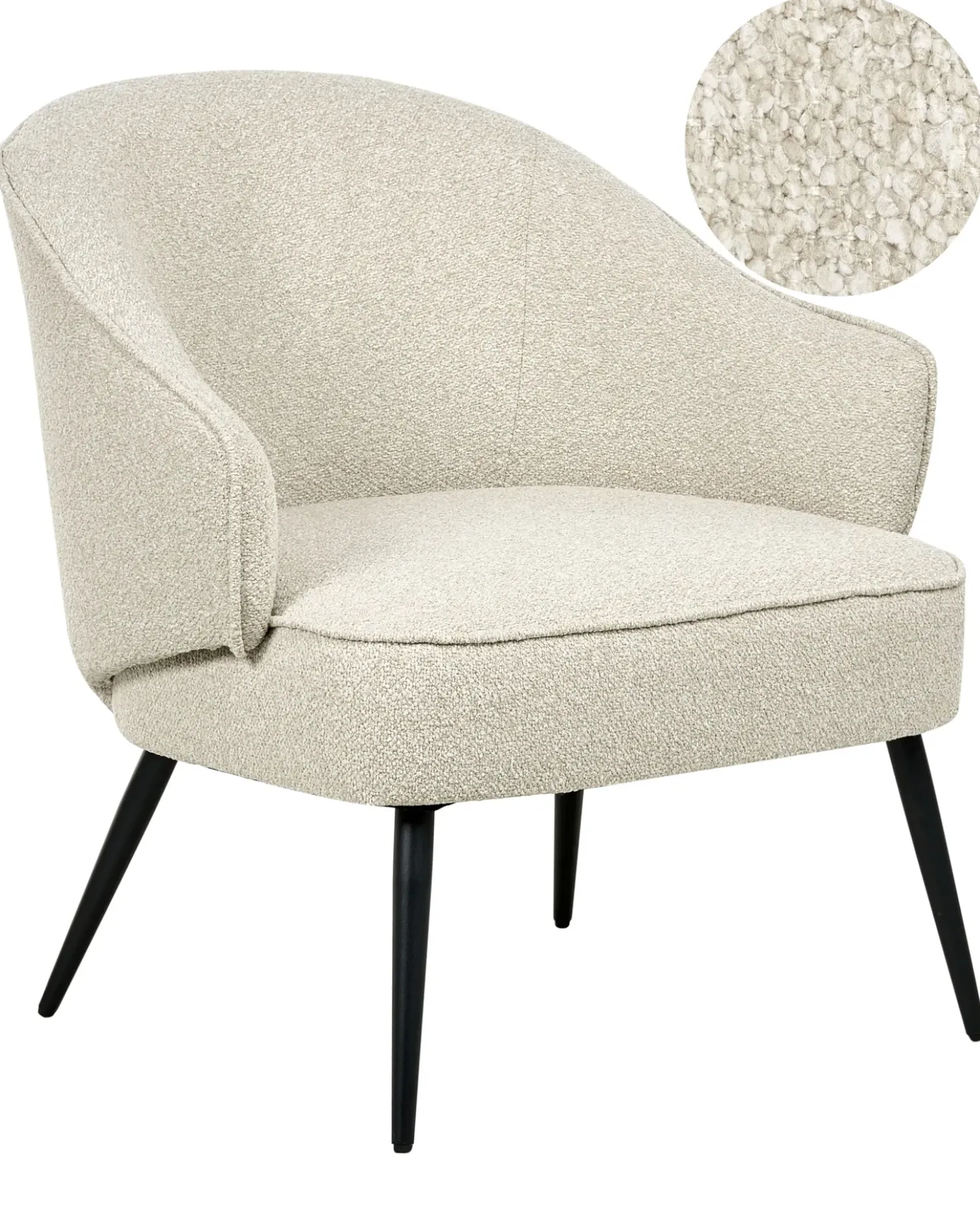 Poltrona KAYLA Bouclé Beige chiaro