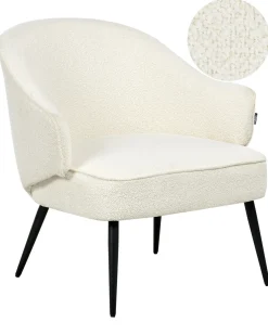 Poltrona KAYLA Bouclé Bianco sporco