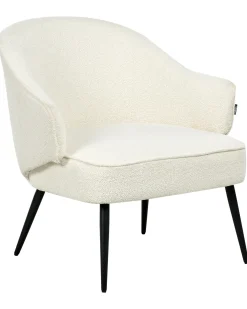 Poltrona KAYLA Bouclé Bianco sporco