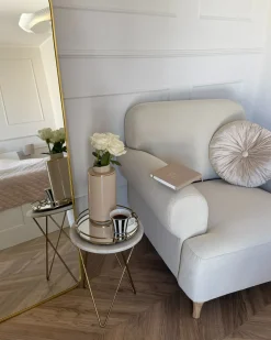 Poltrona KIBERG Tessuto Beige chiaro