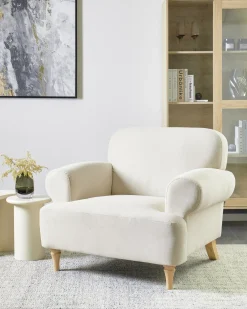 Poltrona KIBERG Tessuto Beige chiaro