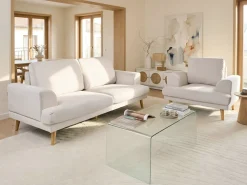 Poltrona KILDAL Tessuto Beige chiaro