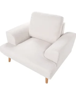 Poltrona KILDAL Tessuto Beige chiaro
