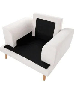 Poltrona KILDAL Tessuto Beige chiaro