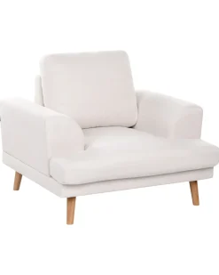 Poltrona KILDAL Tessuto Beige chiaro