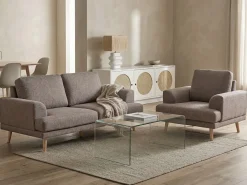 Poltrona KILDAL Tessuto Marrone