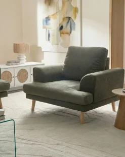 Poltrona KILDAL Tessuto Verde
