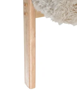 Poltrona KISA Finta pelliccia Beige chiaro