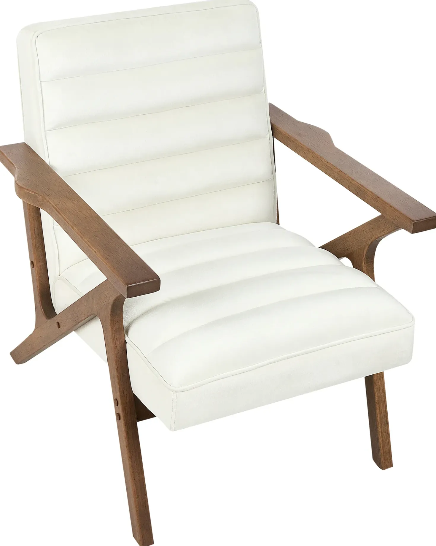 Poltrona KISA Velluto Bianco sporco