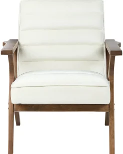Poltrona KISA Velluto Bianco sporco