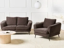 Poltrona KJAER Ciniglia Marrone scuro