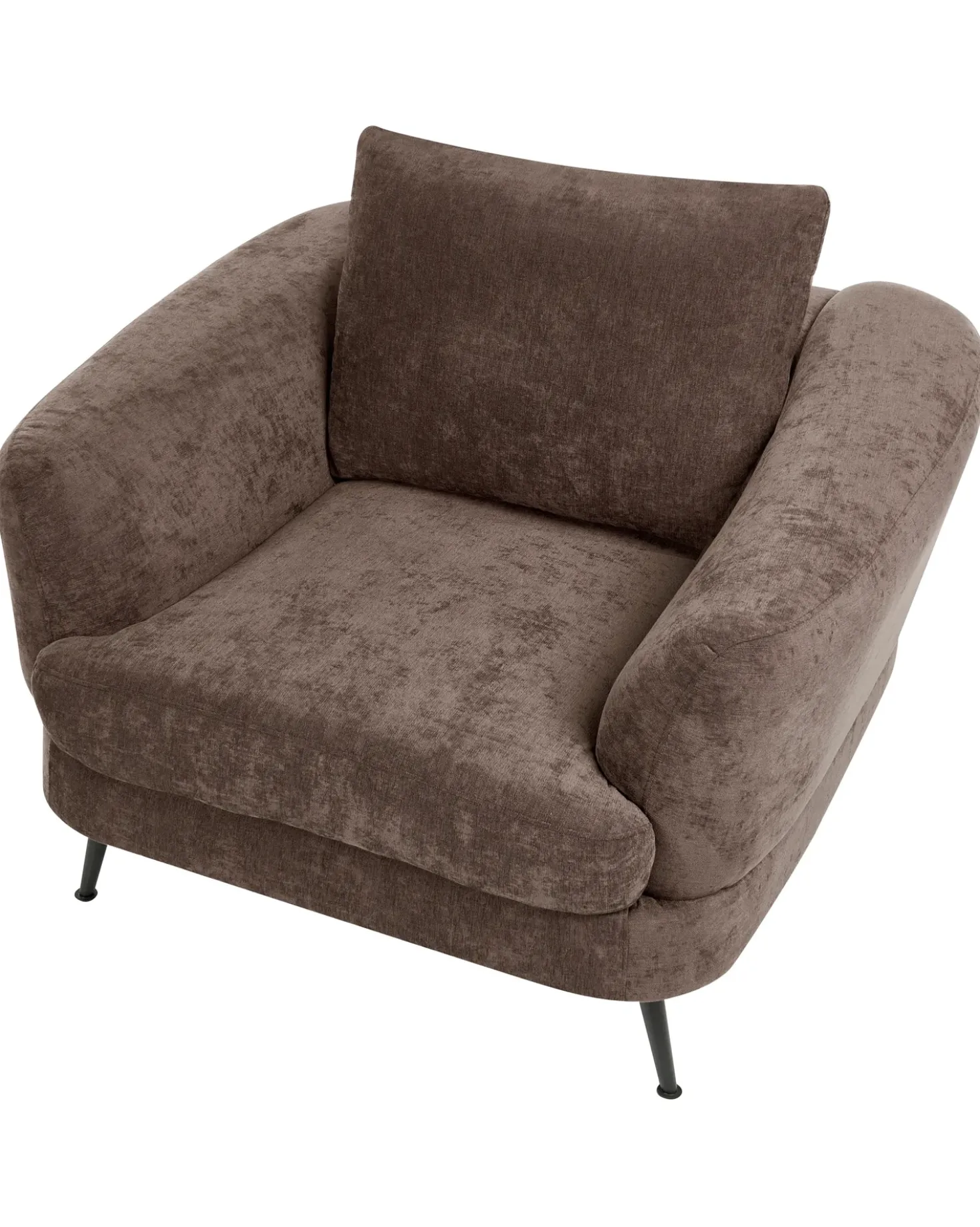 Poltrona KJAER Ciniglia Marrone scuro