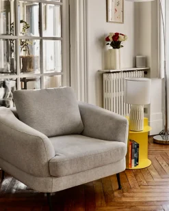 Poltrona KJAER Tessuto Bianco sporco