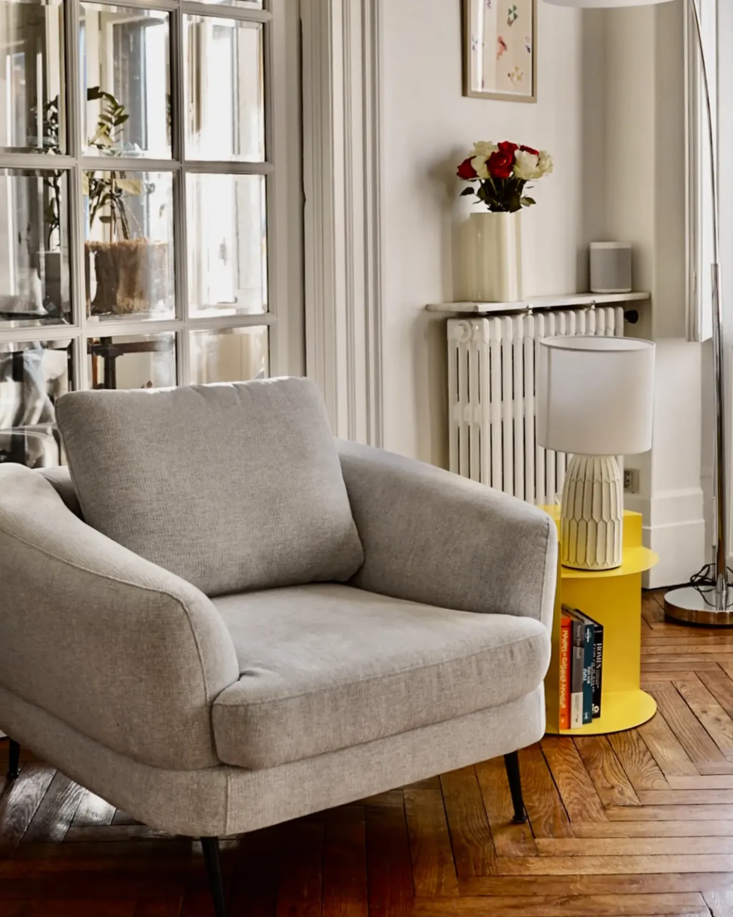 Poltrona KJAER Tessuto Bianco sporco