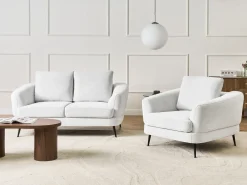 Poltrona KJAER Tessuto Bianco sporco