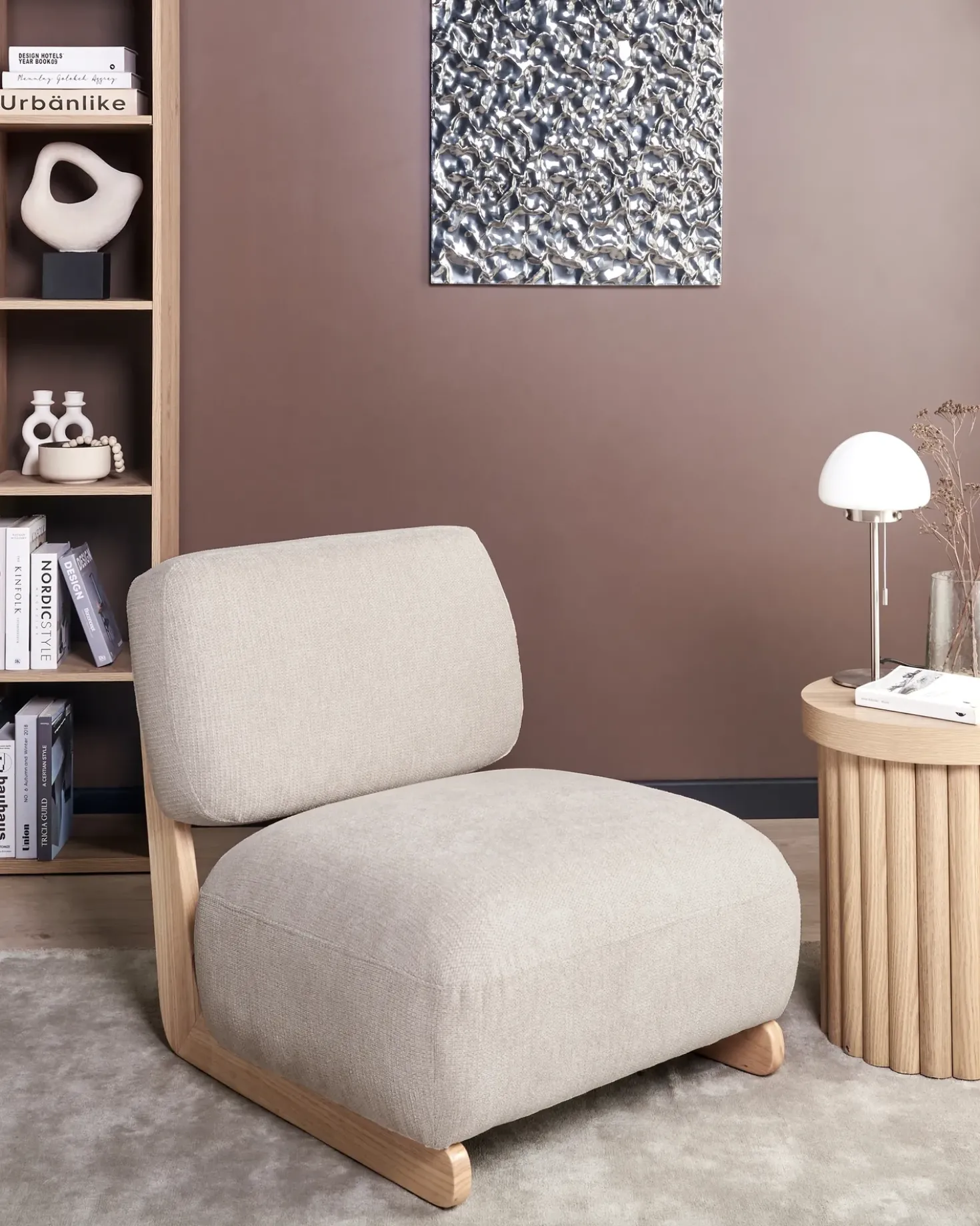 Poltrona KOKKOLA Tessuto Beige chiaro
