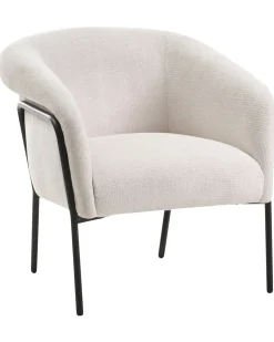 Poltrona KROSSEN Tessuto Beige chiaro