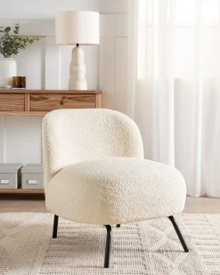 Poltrona KUMLA Bouclé Bianco sporco