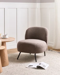 Poltrona KUMLA Bouclé Tortora