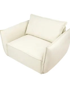 Poltrona KUNES Tessuto Beige chiaro