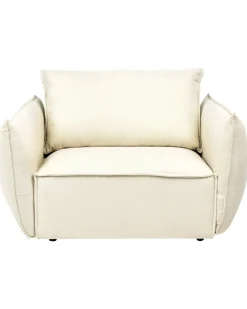 Poltrona KUNES Tessuto Beige chiaro