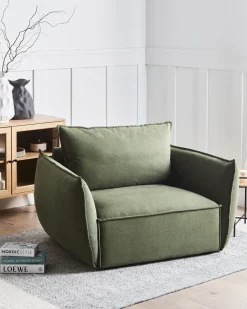 Poltrona KUNES Tessuto Verde