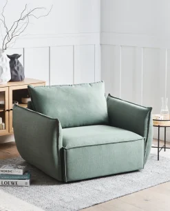Poltrona KUNES Tessuto Verde chiaro