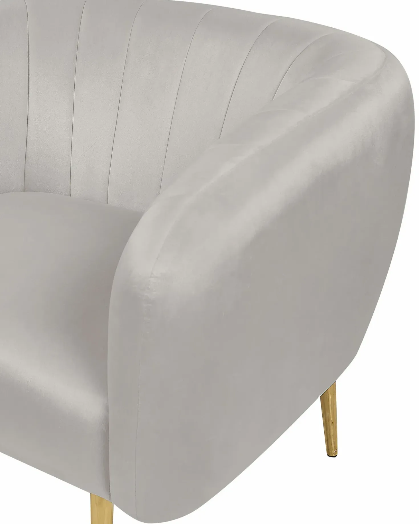 Poltrona LACONIA Velluto Grigio chiaro