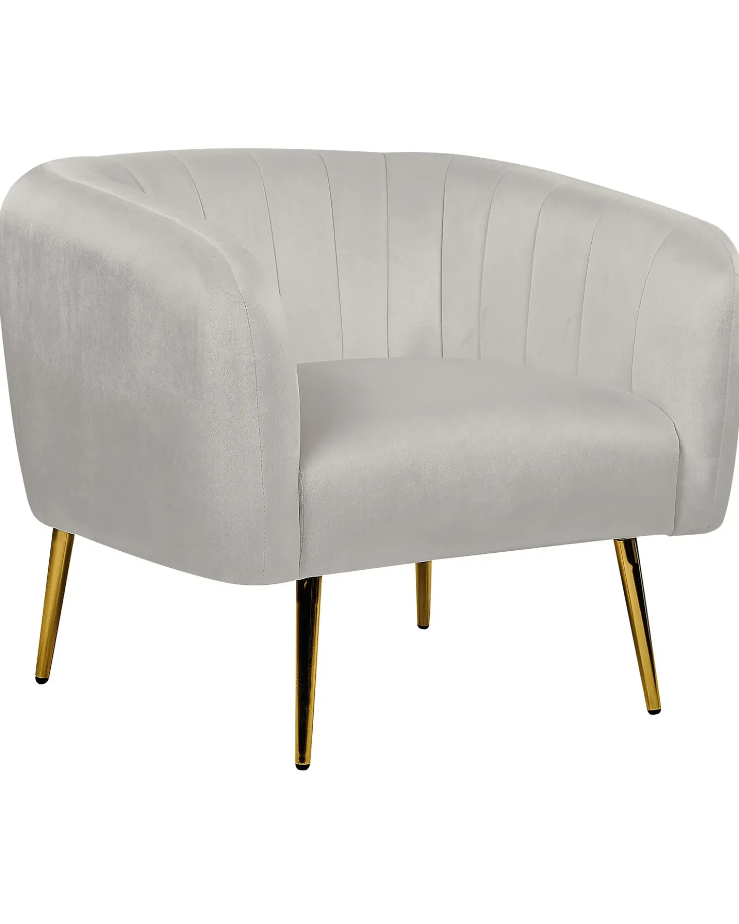 Poltrona LACONIA Velluto Grigio chiaro
