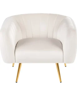 Poltrona LACONIA Velluto Bianco sporco