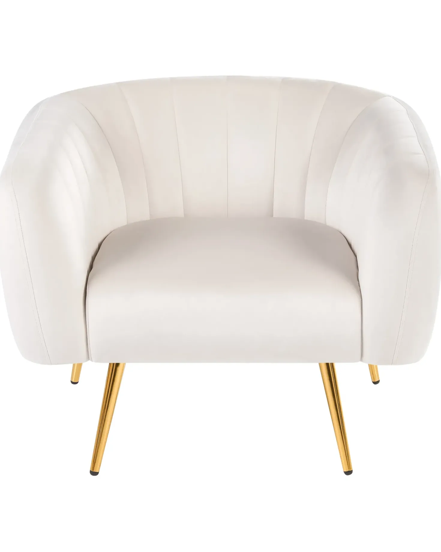 Poltrona LACONIA Velluto Bianco sporco
