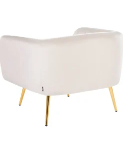 Poltrona LACONIA Velluto Bianco sporco