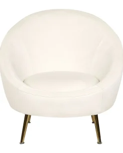 Poltrona LANGA Velluto Bianco sporco