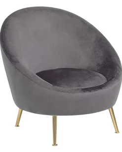 Poltrona LANGA Velluto Grigio