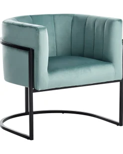 Poltrona LARVIK II Velluto Verde menta