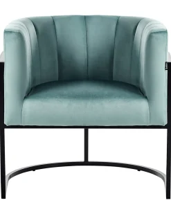 Poltrona LARVIK II Velluto Verde menta